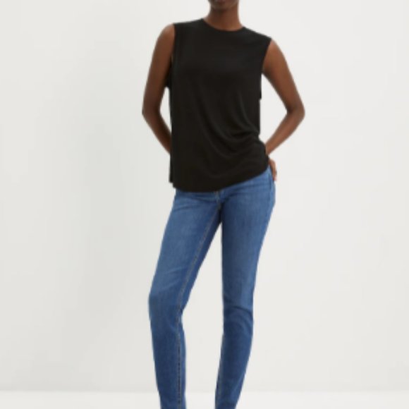 High Waist Slim Jean in Blue - Picture 4 of 4
